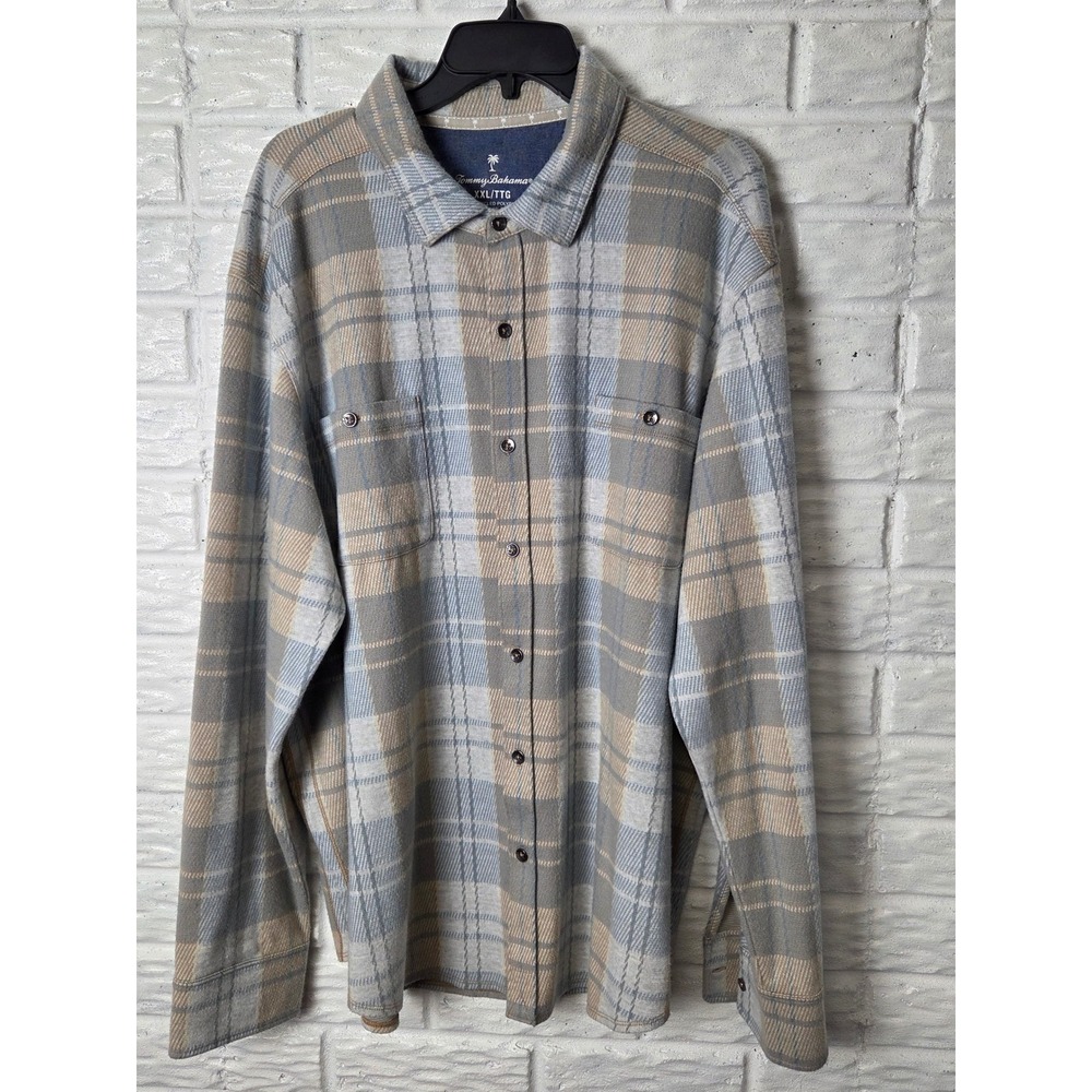 Tommy Bahama Indigo Palms Fireside Modesto Plaid Men XXL Winds Breath NWT $148